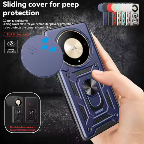For Honor X9b Case Magnetic Holder Ring Phone Case For Honor X9b X9B Honor X9b Slide Camera Protect 