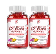 [PRE-ORDER] (2 Pack) Liver Cleanse Detox &amp; Repair Gummies - Herbal Liver Support Supplement with Milk Thistle Dandelion Root Turmeric and Artichoke Extract for Liver Health - Silymarin Milk Thistle Liver Detox (ETA: 2023-10-24)