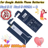 3.85V 3800mAh For Google Pixel 5 X  Pixel 5 G025A - B Mobile Phone Batteries