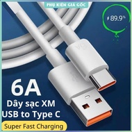 6A fast charging cable for XM to USB to Type C. 67W fast charging cable, Type C charging cable, Type