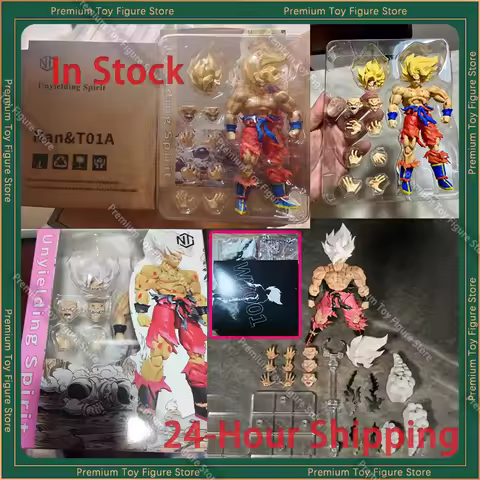 In Stock N&T Studio Son Goku Figures Dragon Ball Ssj N T Goku SHF Battle Damaged 3.0 Anime Action Fi
