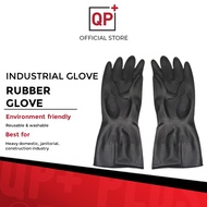 ELEPHANT KING INDUSTRIAL RUBBER GLOVE 13" SARUNG TANGAN GETAH HITAM HEAVY DUTY