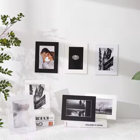 5pcs paper photo frame integrated two-way support card paper frame table photo frame 6 "7" 8 "photo 