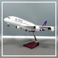 โมเดลเครื่องบิน แอร์บัส Airbus A380 การบินไทย ยาว 46 ซม. (มีไฟ) Model Plane เครื่องบิน ของเล่น เครื่องบินตั้งโชว์