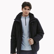 男裝 K-SWISS LOGO 防風防潑水鵝絨連帽羽絨外套