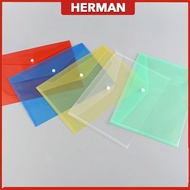 A4 clear Extra Thick thicker pocket files button folder transparent white paper file poket fail buta