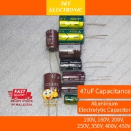 47uF Aluminum Electrolytic Capacitor 100v 160v 200v 250v 350v 400v 450v