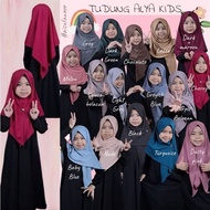 Kids Tudung Sarung Alya. Tudung Budak labuh. Tudung Ribbed Silk. Tudung budak soft awning senang ben