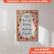 Tranh treo tường Empowering Quotes Wall Art for Moms Boss Mom Printable Motivational Office Decor tặ