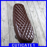 [cuticatefaMY] sedia ada63CM Vintage Saddle Motorcycle Seat Retro Cafe Racer Flat Seat PU Leather[CU
