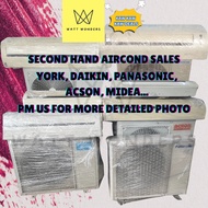 SECOND HAND/ USED AIRCOND SALES 【Self Pickup / Delivery】