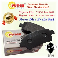 Toyota Vios NCP42 (03Y) and Toyota Altis ZZE121 (03Y) Front Futez Disc Brake Pad