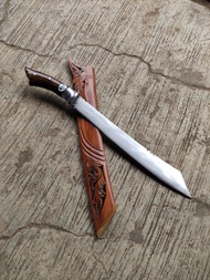 Golok tebas bambu & kayu Model PATIMURA BIG SIZE ASLI CIBATU full tank dari kayu JATI asli BAJA PER