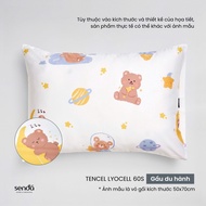 Vỏ gối cho bé Lụa Tencel 35x50 45x65 50x70 cm Sen Đá Home Bedding họa tiết cao cấp áo gối bao gối nằ