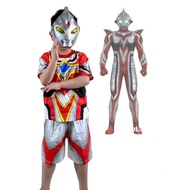 Ultraman boys' short-sleeved suit, white Ultraman costume
