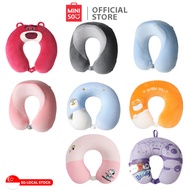 MINISO Travel U Shaped Neck Pillow (Snoopy Summer/ Lotso/ Cartoon Penguin, Shiba Inu/ We Bare Bears with Sleep Mask/ Frozen Collection 2.0 with Sleep Mask/ Dual Color Pink, Gray, Blue/ Barbie)