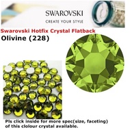 Hotfix Crystal Swarovski Elements Batu Tampal/Iron on Crystal (Olivine 228)