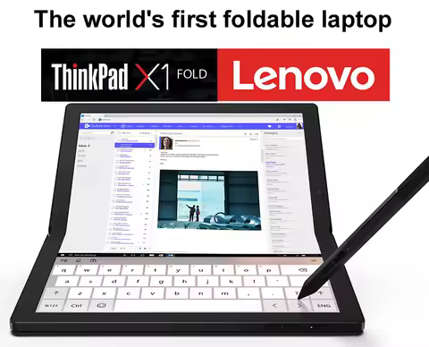 World's First Foldable PC Lenovo ThinkPad X1 Fold Laptop+Tablet 13.3 Inch 2048x1536 OLED Touch i5-L1