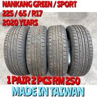 🇯🇵🇯🇵 NANKANG GREEN / SPORT 225/65/R17 2020 Years Tyre / Tayar ( Tubeless ) About 95% Tread ( Made In Taiwan )