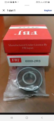 Ball bearing 6000 2RS FBJ