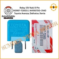 TOYOTA Denso Relay 12V 5 Pin Pin 90987-T2003 Ah/156700-3140 Best Quality Avanza, Daihatsu XeniaTOYOT