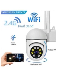 家用無線攝影機-智慧型手機遠程監控,360度旋轉,雙向語音,夜視,高清,室內外皆可使用