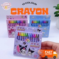 12 color non-toxic universal crayons / Oil Pastel / Color/ Coloured Crayon / Crayon Pastel Sanrio Bi