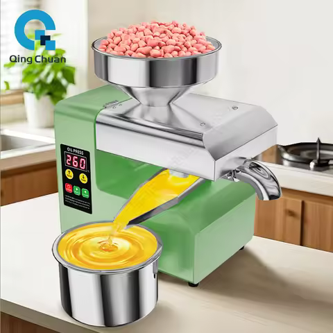 Oil Press Machine 800W 3-5Kg Per Hours R6S Household Temperature Control Peanut Sesame Sunflower See