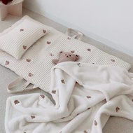 Baby mattress, portable sheets, foldable, baby embroidered travel mattress crawling mat