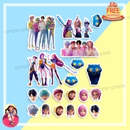Kpop Demon Hunters Huntrix & Saja Boys Cake Topper Set – Birthday Party Cake Decoration for Fans