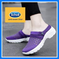 Scholl รองเท้าผู้หญิง Scholl รองเท้าผ้าใบรองเท้าผู้หญิง รองเท้า Scholl รองเท้าหญิง Scholl รองเท้าผ้าใบผู้หญิง รองเท้าแตะเกาหลี sholl ขนาดใหญ่ 41 42 ครึ่งรองเท้าแตะแบนแบนฤดูร้อนโบฮีเมียรองเท้าแตะผู้หญิงกีฬาลำลองกีฬาครึ่งรองเท้าเดิน- AS2029