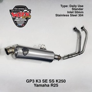 WRX EXHAUST YAMAHA R25 GP3 open