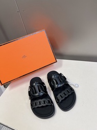 HERMES 春夏經典豬鼻拖鞋 Chypre 丑萌丑萌豬鼻鞋老頭拖鞋