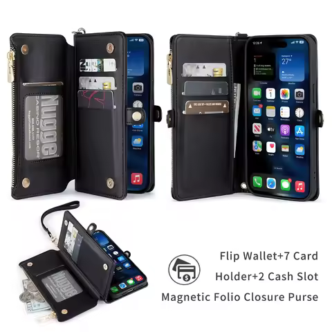Multi-Functional Leather Wallet Case For Honor Magic 8 lite Power X8D Play Pro Air 10 4G 20 30 30M 4