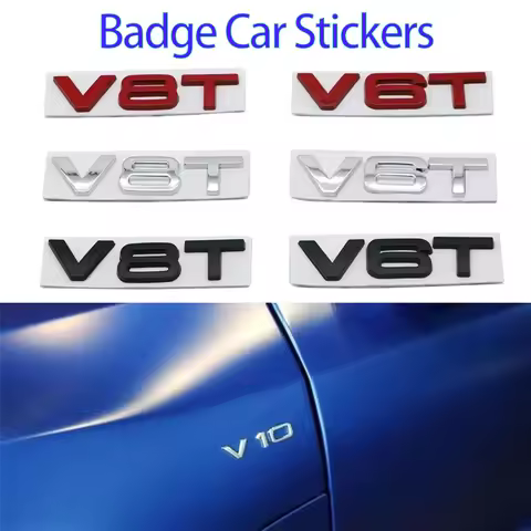 For Audi S3 A4L A6L A7 Q5 Q7 V6T V8T Badge Car Stickers Body Modification Accessories Side Body Logo