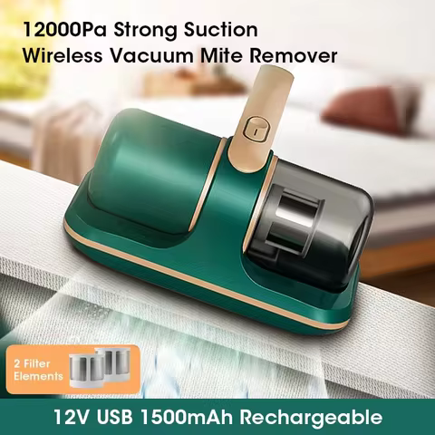 12KPa UV New Mattress Vacuum Mite Remover Dust Wireless Handheld Powerful Suction Vacuum Cleaner for