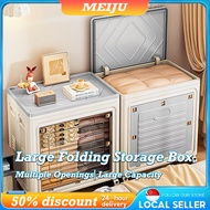 MEUJU 150L Foldable Large Capacity Home Flip Cover With Wheels Storage Cabinet Clothes Storage Box
