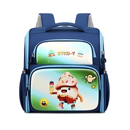 Balo chống gù cho bé trai gái đi học tiểu học form hộp ngang vải Oxford cao cấp chống nước BF18-221