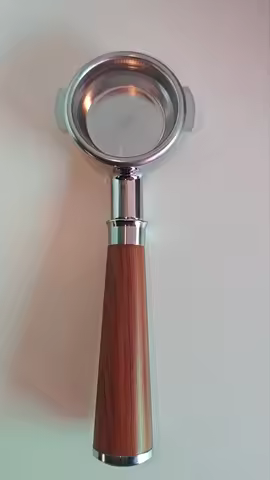 CAFOVO E120-58 58MM Bottomless Portafilter 304 Stainless Steel Walnut Handle 300g Only Applicable to