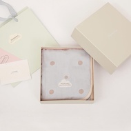 【MARURU】日本製五層紗被 嬰兒藍 (M) (禮盒組)