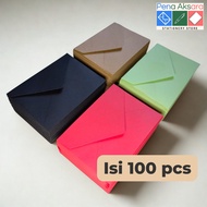 MERAH HIJAU 100 Pcs A5 A6 Envelopes A8A7 – Full Color Envelopes Black Yellow Red biru Brown White Gr