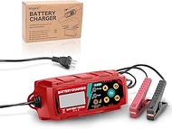 Battery Charger 12V 5A 8-Step Smart Trickle Charger - Battery Tester, High/Low Temp Compensation & U