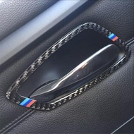 For BMW E90 E92 E93 3 Series Carbon Fiber Car Interior Door Handle Cover Trim Door Bowl Stickers Car Accessories 4pcs/Lo