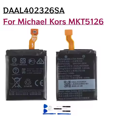 New Battery DAAL402326SA 300mAh Batteries for Michael Kors mkt5126 smart watch +Free Tools