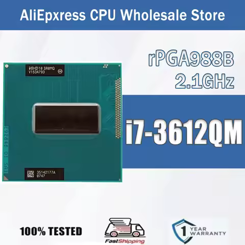 Intel Core i7-3612QM SR0MQ 2.1GHz 4 Cores 8 Threads 6M 35W i7 3612QM Computer CPU Processor Server S