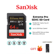 SanDisk Extreme Pro SD CARD (16GB / 32GB / 64GB / 128GB / 256GB ) 200MB/s Memory Card Class 10 U3 V30 4K UHS-I SDXC (SDSDXXG/SDSDXXY)