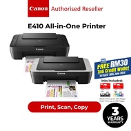 CANON Pixma E410 Compact All-In-One Printer Come with 2 Inks [ Print / Scan / Copy ]