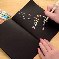 AVUKA Blank Black Paper Pad Stationery Gifts Art Supplies Sketch Book Inner Page Painting Paper Blac