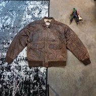 Vintage Leather Bomber Pilot Bechamel Jacket