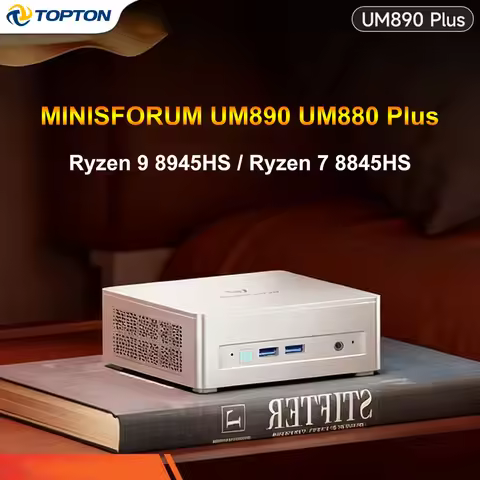 MINISFORUM UM890 Pro Mini PC AMD Ryzen 9 8945HS/R7 8845HS, OCuLink & USB4, WiFi6E 2.5G LAN, Gaming/O